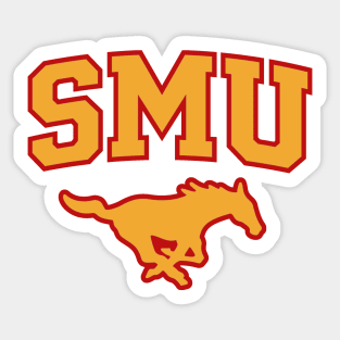 SMU Red Logo & Gold Peruna Sticker